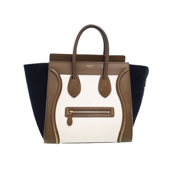 Celine Handbags - Celine Luggage Mini Shopper Tote Ivory Khaki Navy